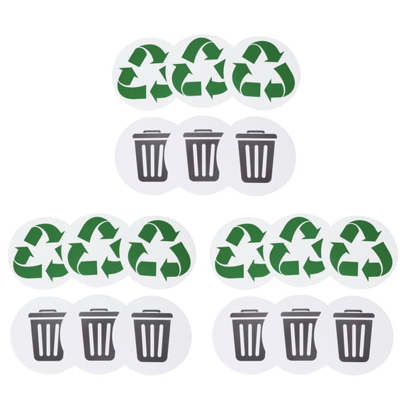 Verdant Touch Lot de 18 étiquettes écologiques recyclables pour déchets - Auto-adhésives - Pour la maison et l'extérieur