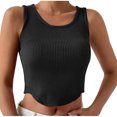 thumbnail image 1 of RKSTN Womens Tank Tops Crewneck Slim Fit Basic Solid Color Casual Summer Sleeveless Crop Tops, 1 of 9