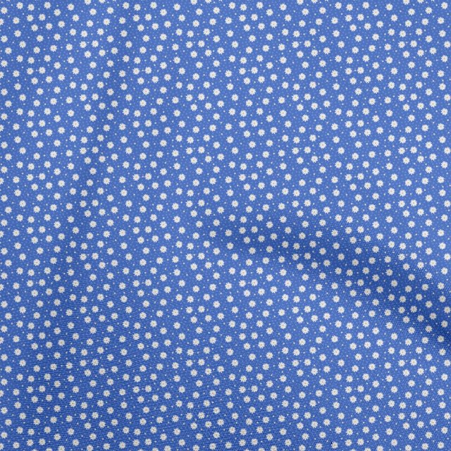 oneOone Velvet Medium Blue Fabric Floral Craft Projects Decor Fabric Printed By The Yard 58 Inch Wide