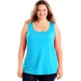 thumbnail image 2 of Just My Size Womens Cool DRI Scoop-Neck Tank Top, 4X, Process Blue, 2 of 2