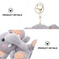 thumbnail image 3 of Miangastore Plush Elephant Doll Key Holder Pendents Doll Keyring Hanging Ornament For Bag Car Key (Grey), 3 of 8