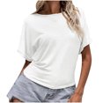 thumbnail image 1 of Birdeem Mode Femme Chemisier Col Roulé Uni Manches Courtes T-Shirt Été Hauts, 1 of 8