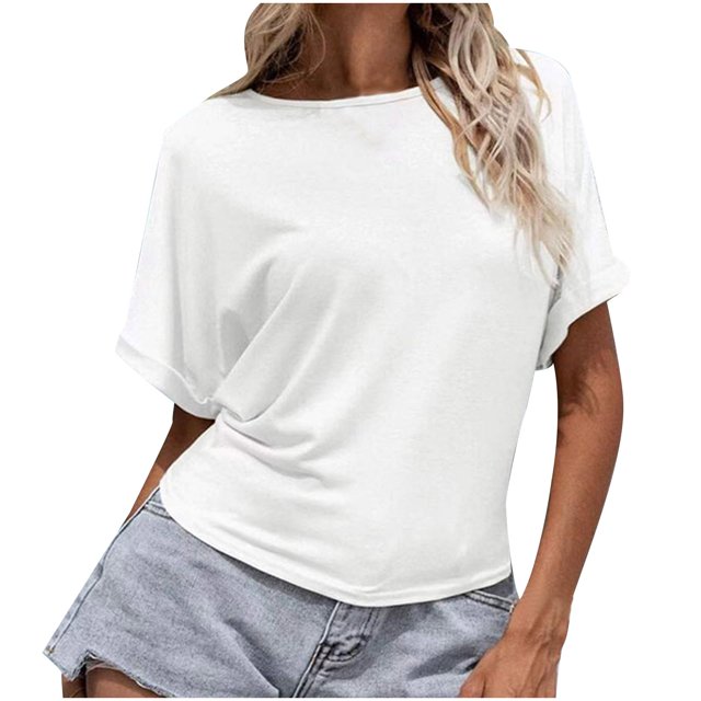 Birdeem Mode Femme Chemisier Col Roulé Uni Manches Courtes T-Shirt Été Hauts