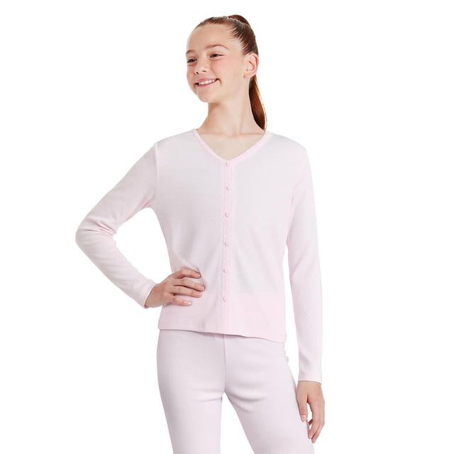 George Girls' Lace Trim Rib Top