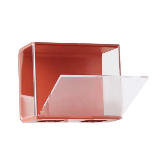 Présentoir à Poupées Boîte de Rangement pour Jouets Empilable Transparente en ABS pour Figurines Miniatures Collection Grande Rouge