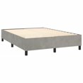 thumbnail image 2 of vidaXL Bed Frame Light Grey 152x203 cm Queen Velvet, 2 of 5