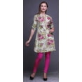 thumbnail image 2 of Bimba Women Straight Kurta Mandarin Collar Printed Dress Short Kurti Tops, 2 of 6