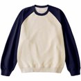 thumbnail image 1 of cfhntfmh Chandail à Col Rond pour Hommes Mode à Blocs de Couleur Manches Longues Chandail à Enfiler Hauts Chaud en Molleton Chandails de Base Automne Hiver Manteau, 1 of 6