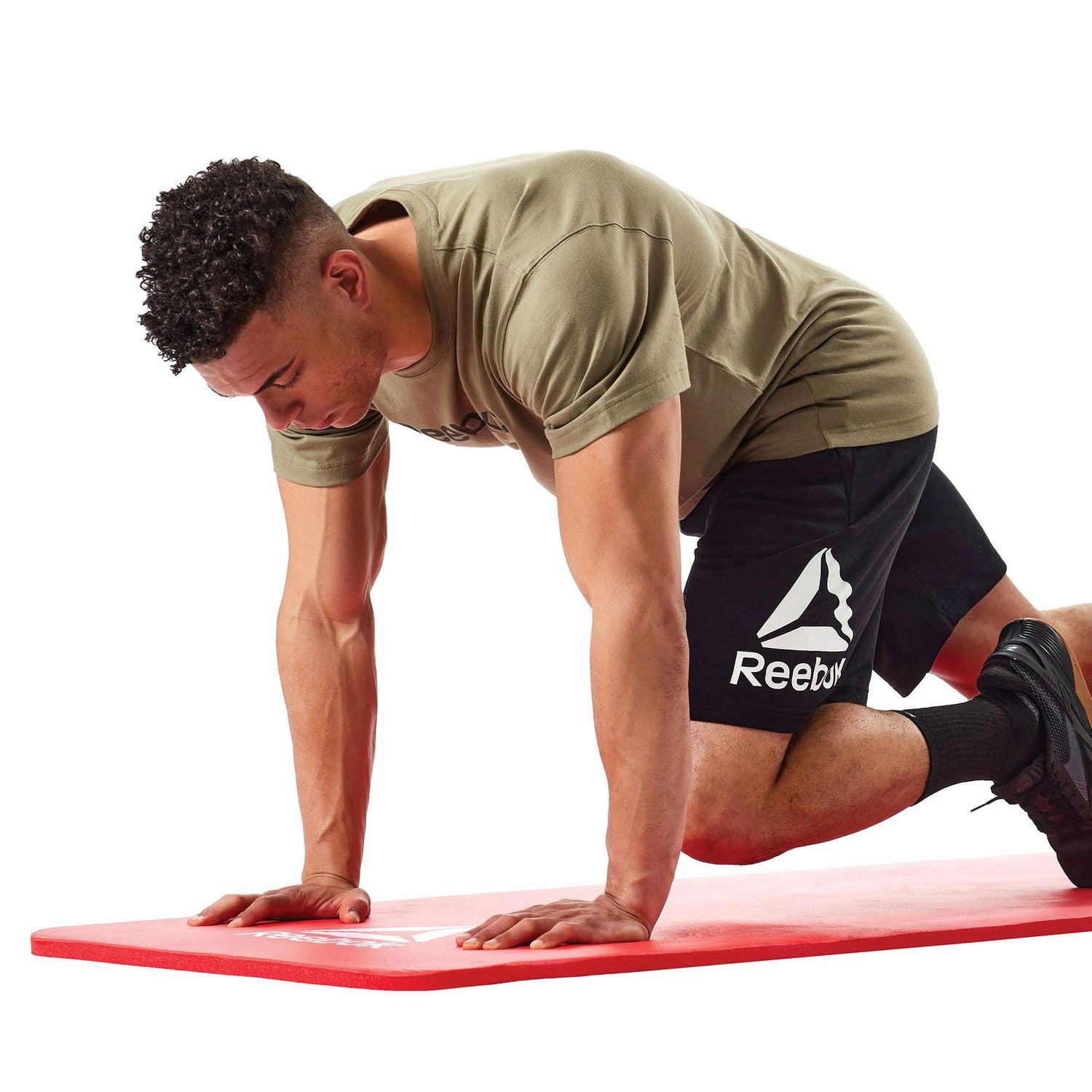 Reebok Delta tapis d'exercice professionel de 15 mm d'epaisseur, rouge