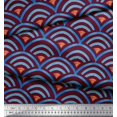 thumbnail image 3 of Soimoi Modal Satin Fabric Scales Geometric Printed Fabric 1 Yard 42 Inch Wide, 3 of 3