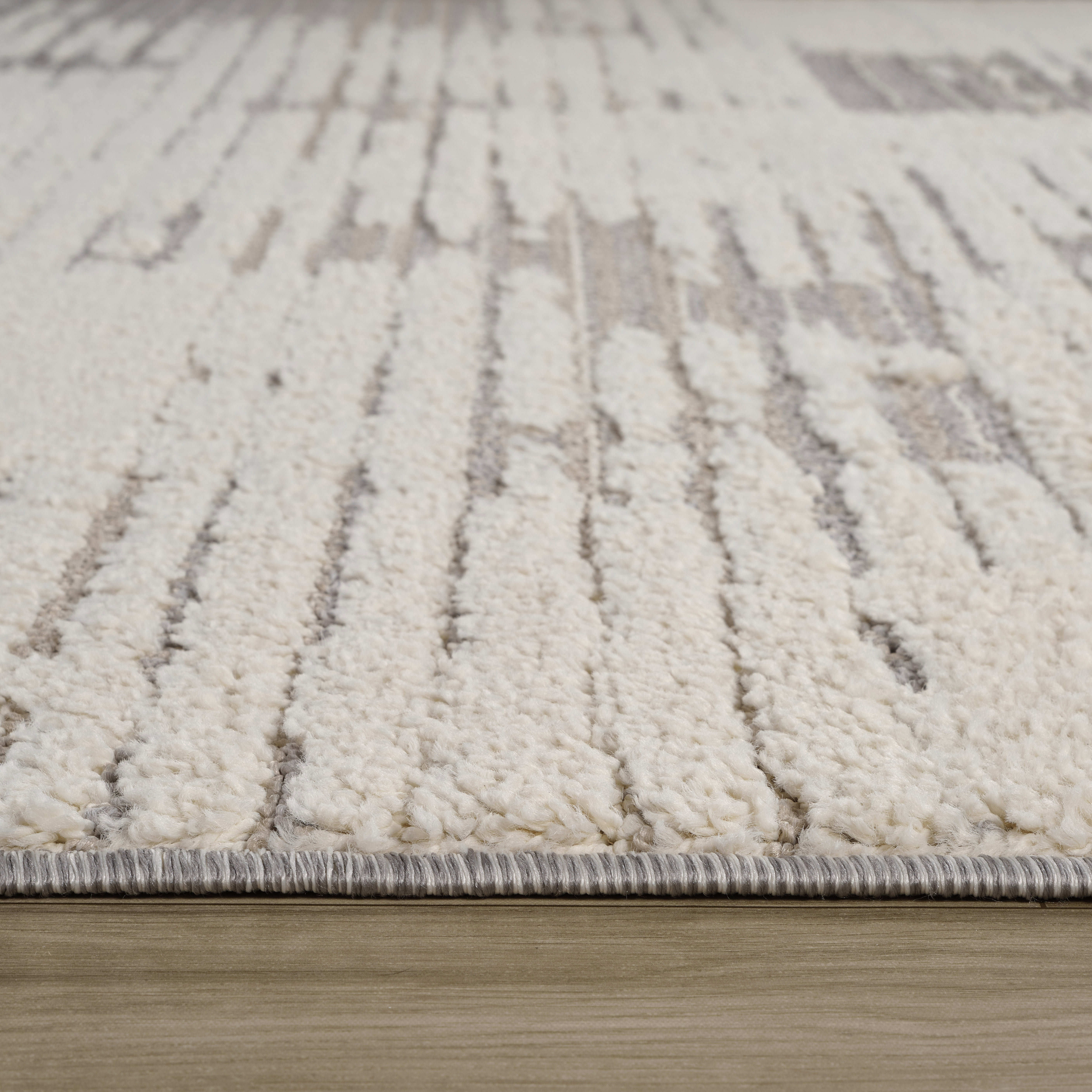 Tapis Branch Nimbus Tapis d'intérieur abstrait, gris crème, moderne - Salon, chambre, salle à manger et cuisine