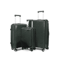 thumbnail image 2 of TRAVLR Express 3 Piece Luggage Set Front Opening 20" Carry On – Hardside Spinner Suitcase Set, Expandable 24" & 28" Checked Luggage, Recessed TSA Lock, Mute 360 Wheels, Anti-Blast Zippers-Olive Green, 2 of 6