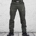 thumbnail image 2 of cllios Pantalon Cargo pour Homme Grande Taille Pantalon Cargo de Travail Militaire Extensible Imperméable Pantalon de Randonnée Multi-Poches Léger Pantalon de Travail Extérieur Kaki 4TG, 2 of 8