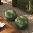 thumbnail image 1 of Fuji 15" Mushroom Footstool Ottoman with Moss Green Fleeced Teddy Fabric, 1 of 7