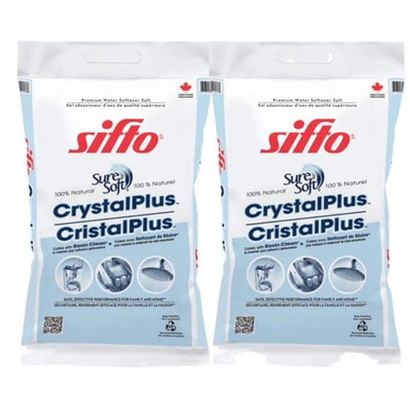 Sifto Sodium Chloride | Water Softener Pellets | 20KG for Improved Water Quality (2/PACK)
