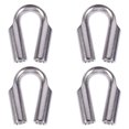 thumbnail image 1 of Thimble Gréement en Acier Inoxydable pour Professionnels 4 Pcs 1.7*1.4*0.3 Po, 1 of 9