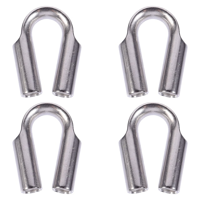 Thimble Gréement en Acier Inoxydable pour Professionnels 4 Pcs 1.7*1.4*0.3 Po
