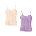 thumbnail image 3 of Timegard Camisoles 2 Pcs pour Femmes avec Soutien-Gorge Intégré Grande Taille Col Rond Respirantes Confortables Extensibles, 3 of 3
