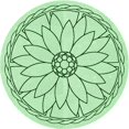 thumbnail image 1 of Ahgly Company Machine Washable Indoor Round Transitional Mint Green Area Rugs, 5' Round, 1 of 7