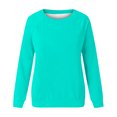 thumbnail image 4 of Yuyuzo Chandails à Col Rond pour Femmes Mode Automne 2025 Chandail à Manches Longues Tunique Décontractée Confortable T-Shirts Hauts Chemises Vert, 4 of 4