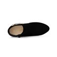 thumbnail image 4 of Unique Bargains Bottines à Talon Épais à Bout Rond avec Boucle pour Femme Noir US 9, 4 of 7