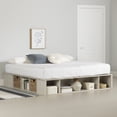 thumbnail image 1 of South Shore Avilla King Storage Platform Bed with Wicker Baskets, in Winter Oak, 1 of 14