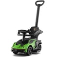 thumbnail image 1 of Gymax 3-in-1 Licensed Lamborghini Ride on Push Car Stroller Sliding Car w/ Sound Green, 1 of 9