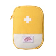 Portable First Aid Bag Empty, Waterproof PVC Medicine Organizer with Dividers, Compact Travel Emergency Kit Pouch for Car, Home, Outdoor Adults & Kids