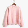 thumbnail image 1 of Jsaierl Womens Casual Solid Color Sweatshirts Loose Fit Round Neck Long Sleeve Pullover Soft Fall Trendy Tops Basic Simple Versatile Sweatshirts, 1 of 3