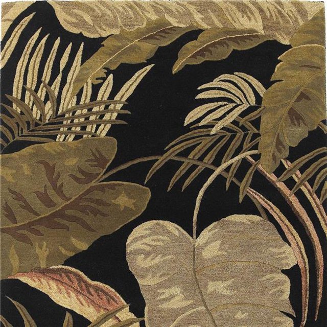 HomeRoots 353967 30 x 50 in. Wool Midnight Area Rug