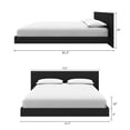thumbnail image 3 of Nexera Satori Low Platform Queen Bed with Headboard, Black Oak, 3 of 6