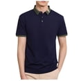thumbnail image 3 of Sentmoon Mens Work Shirts Oversized Relaxed Turndown Collar Beach Clothes Button Down Solid Color Short Sleeve Tops for Mens Trendy for Picnic & Weekend Outings XXL, 3 of 6