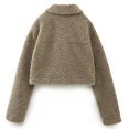 thumbnail image 4 of LOVZFMLL Jackets for Women's Fleece Pocket Decoration Short Jacket, 4 of 5