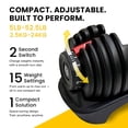 thumbnail image 3 of MotionGrey 5 to 52.5 LB Adjustable Dumbbells, Free High Strength Hand Grip and Jump Rope Included, 15 Weight Settings DumbBell, Anti-Slip Metal Handle for Exercise (Set of 2), 3 of 9