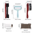 thumbnail image 2 of Unique Bargains Pool Table Cleaning Brush Set Table Brush Rail Brush Cue Cleaning Cloth Sticky Lint Roller Spare Core Wine Red, 2 of 7