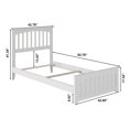 thumbnail image 4 of Lit Plateforme en Bois Mission Simple TG avec Pied de Lit Assorti, Blanc, 4 of 5