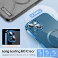 thumbnail image 2 of For Apple iPhone 16 Plus Magnetic Case with HaloLock Shockproof Protective Electroplating Clear Cover - Blue, 2 of 5