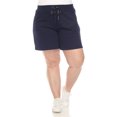 thumbnail image 1 of White Mark Women's Stretchy High Waist Longline Sweat Shorts, 1 of 5