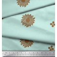 thumbnail image 3 of Soimoi Moss Georgette Fabric Flower Artistic Print Fabric by The Yard 42 Inch Wide, 3 of 3