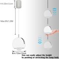 thumbnail image 4 of FSLiving 8W H-Type Track Pendant Light Retractable Lift Droplight with Aluminum Glass Shade 3500K LED Spotlight Indoor Island Light Adjustable Length for Resturant Kitchen,Gold - 3 Lights, 4 of 9
