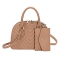 thumbnail image 2 of Pisexur Ladies Fashion Color Leather Versatile Handbag Double Zipper Messenger Bag, 2 of 9