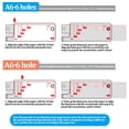 thumbnail image 4 of Hole Hole Punch Ruler Design Quick Positioning 3 Holes Metal Paint Body Loose Leaf Puncher for Documentation, 4 of 7