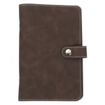 Uxcell A6 PU Leather Binder Cover, 6 Ring Loose Leaf Binder Protector Round Ring Binder Cover Refillable Notebook Binder for Meeting Photocard Budget Notebook Folder, Dark Brown