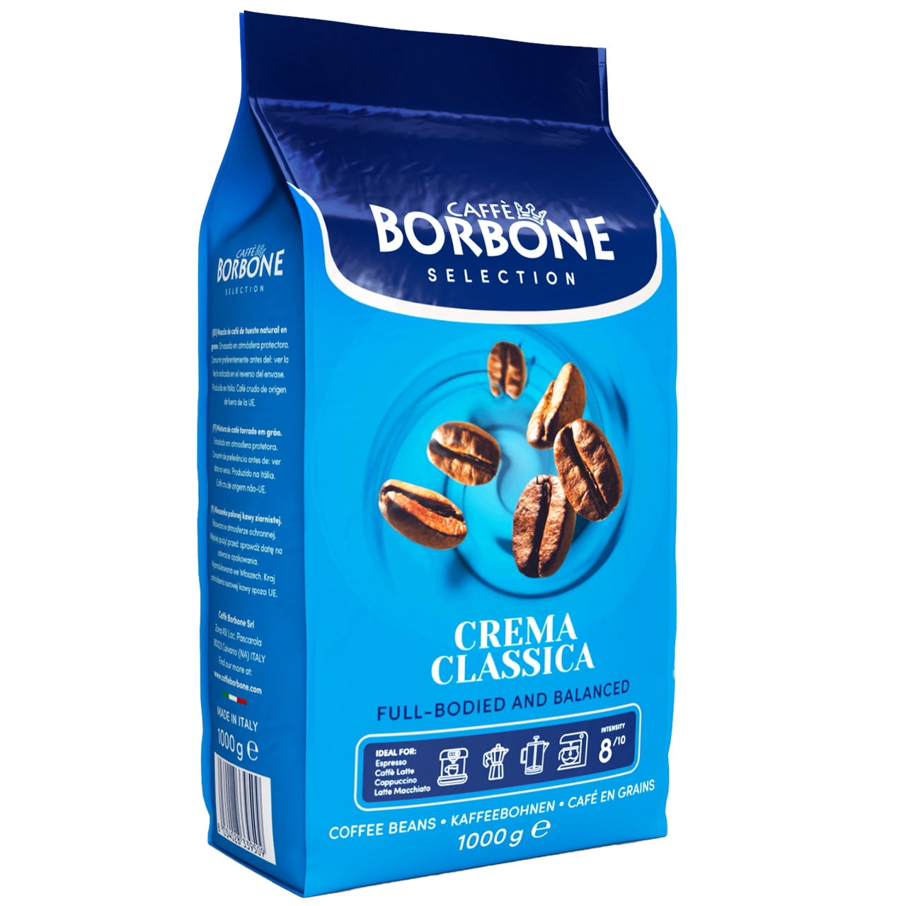 Caffe Borbone Crema Classica 1 Kg bag of whole coffee beans - (Intensity 8/10)