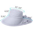 thumbnail image 3 of Lot de 3 Chapeaux de Soleil Queue de Cheval pour Femmes avec Rabat de Nuque, Grand Bord, Protection UV, Chapeau Bob, Été, Plage, Pêche, Randonnée, Jardin, UPF 50+, 3 of 5
