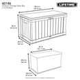 thumbnail image 2 of LIFETIME 116 Gallon Outdoor Storage Box, Brown Lid, 2 of 7
