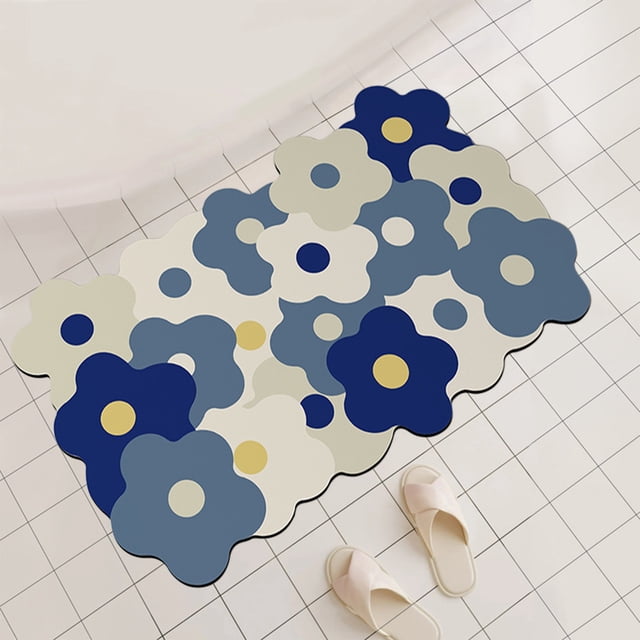 Absorbent Bathroom Bath Mat Shower Rug Drying Bath Mats Kitchen Entrance Doormats Home Floormat Bathtub Carpet