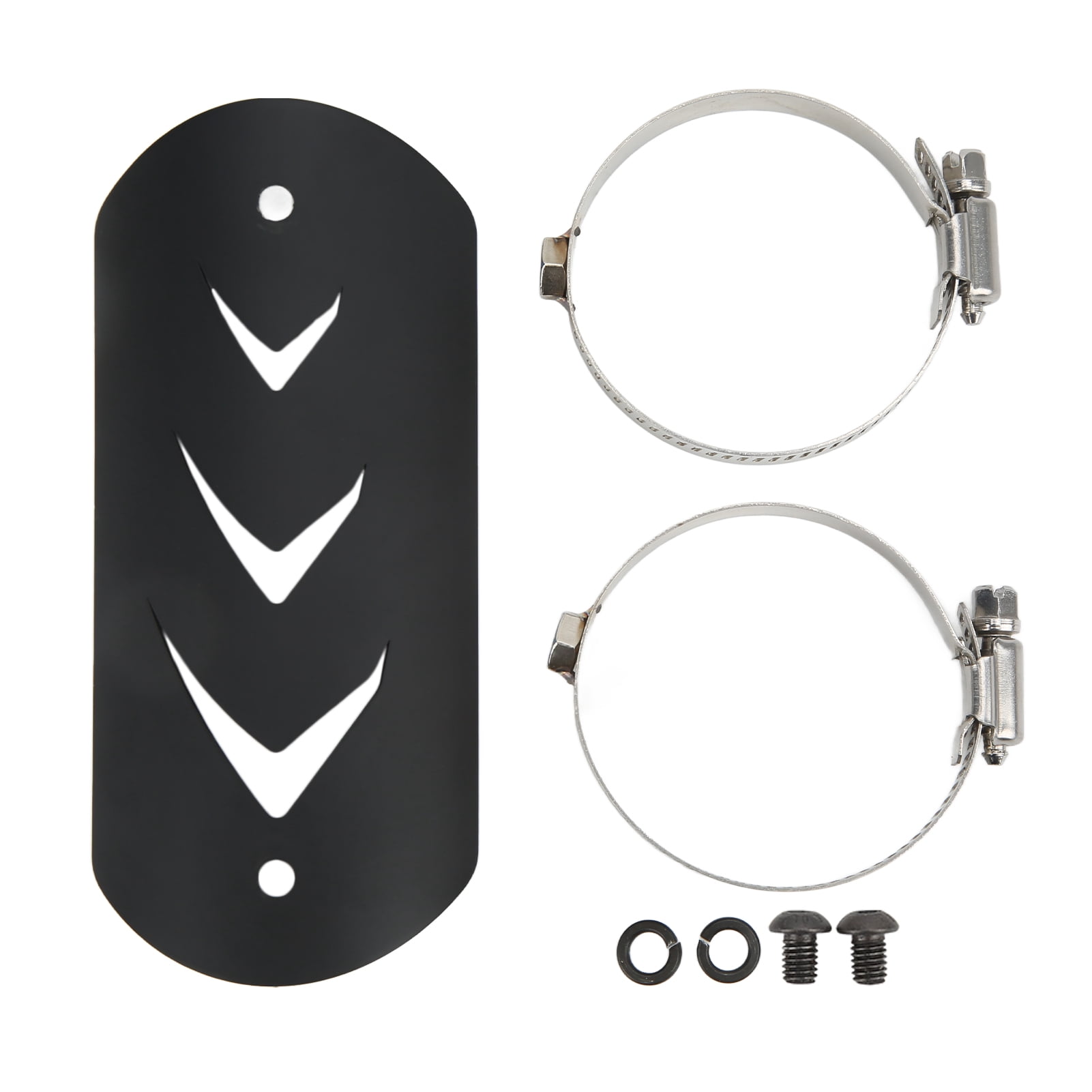 Exhaust Pipe Cover Protector, Stainless Steel High Strength Impact Resistance Exhaust Heat Shield Cover For Motorcycle Black