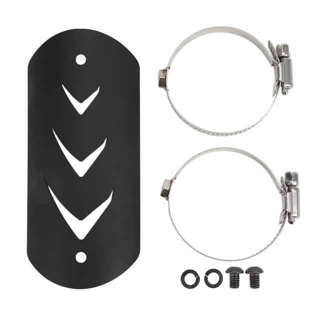 Exhaust Pipe Cover Protector, Stainless Steel Durable Exhaust Heat Shield Cover For Motorcycle Black