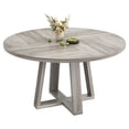 thumbnail image 1 of 47 Inch Modern Farmhouse Round Dining Table for 4-6, Sturdy Cross Base Space-Saving Table for Kitchen & Dining Room, 1 of 9